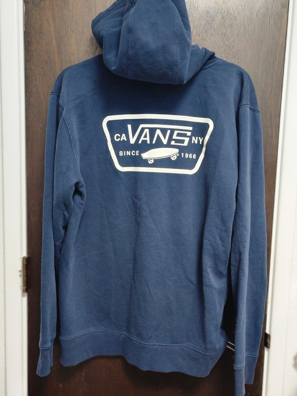 Vans CA/NY Logo Patch Pullover Hoodie – Navy Blue M